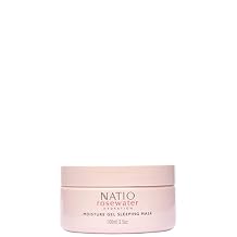 Natio Australia Rosewater Hydration Moisture Gel Sleeping Mask, 3.5 oz - Nighttime Rosewater Face Cream - Face Moisturizer for Overnight Hydration