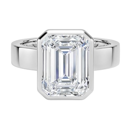 4 Ct Emerald Cut IGI Certified Lab Grown Diamond Ring For Women