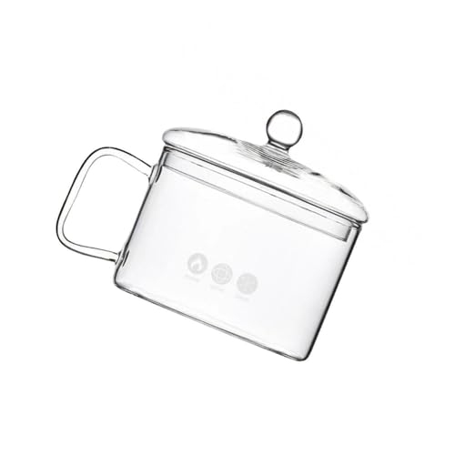 Taza para sopa y leche de vidrio cacerola transparente para desayunos 7