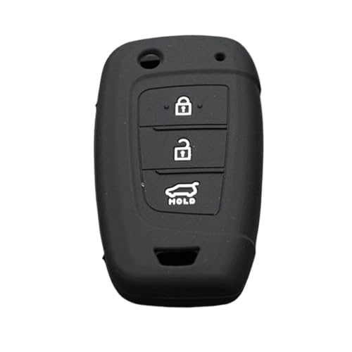 Étui clés télécommande antichoc en silicone souple à 3 boutons pour Hyundai Elantra