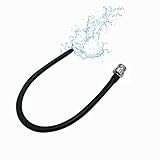 Silicone Nozzle Enema Attachment Reusable Douche Black Hose Nozzle (20 in)