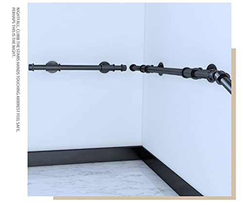 Main courante d'escalier dorée en kit complet de 1m à 6m - 6