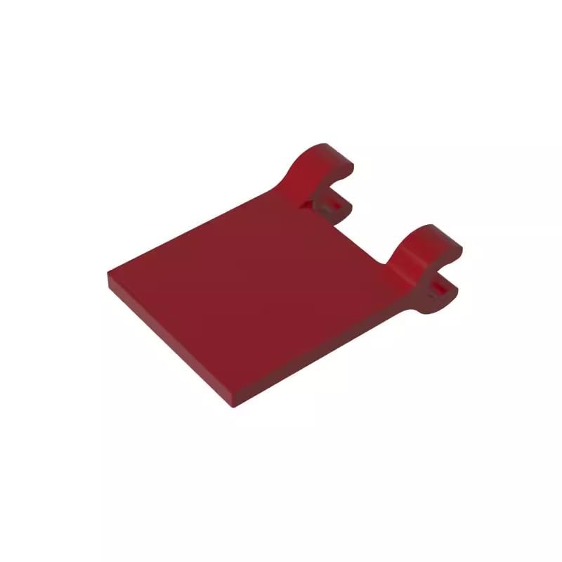 2335 Ornaments Flag 2x2 Square [Thin Clips] 50 Pieces GDS-1406 Compatible with Lego Building Blocks Color:Dark Red