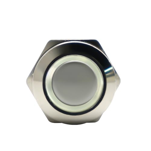 Interrupteur bouton-poussoir métal 12mm 5V momentané LED blanche