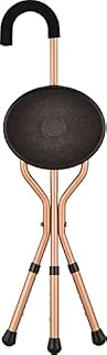 Performance Health Height Adjustable Tripod Walking Stick and Seat, Lightweight, Durable and Easy to Transport