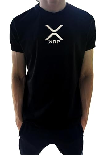 XRP Crypto Logo 3D Embroidered T-Shirt Altcoin Blockchain Crypto Apparel
