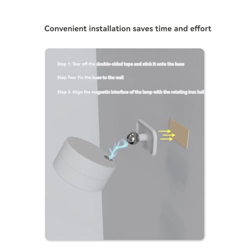 Applique LED Magnétique Rechargeable 360 Tactile avec Télécommande