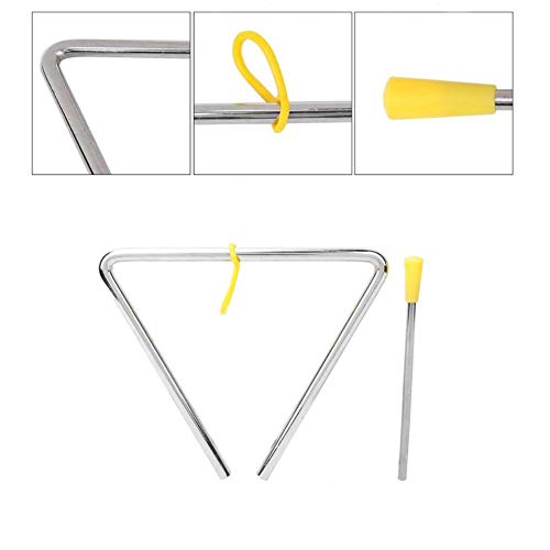 Akoak 1 Pack Triangle Instrument 6 Inch Musical Steel Triangle Percussion With Striker Children's Toy Music Rhythm Iron Stand Percussion Set Suitable For Children Teaching #TOP7