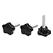 New Lon0167 M8x40mmx40mm Plastic Featured Star Head Screw reliable efficacy Bolt Stud Clamping Knobs Grips Black 3pcs(id:d8e b4 4b 9be)