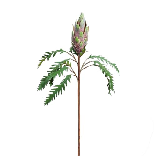 22in Large Artificial South African King Protea Stems,3Pcs Faux Blooms