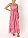 chouyatou Women's Striped Back Smocked Maxi Dress Sexy Spaghetti Strap Cut Out Flowy Swing Long Dress (Medium, Watermelon Red)