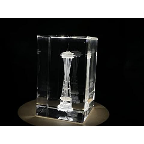 Space Needle 3D Engraved Crystal Collectible Souvenir (Large) Cover