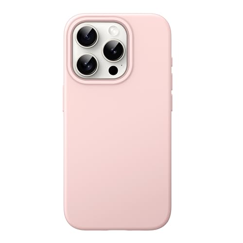 JETech Cover Silicone per iPhone 15 Pro 6,1 Pollici, Protettiva per Tutto il Corpo Morbida al Tatto, Custodia Antiurto (Rosa)