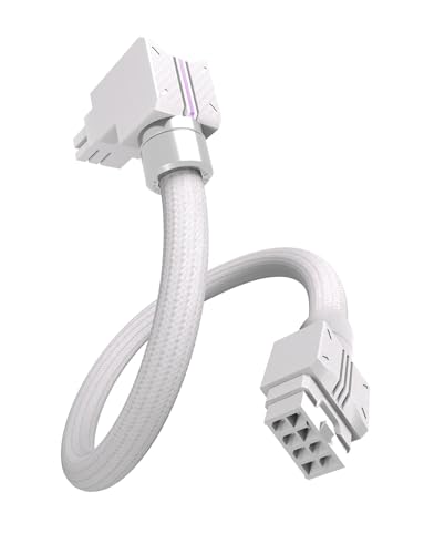 EZDIY-FAB UNIFAS 8�s�� PC�p�X���[�u�P�[�u�� 16AWG GPU �d�������P�[�u�� 90�x�p�x �W���^�C�v ��̌^�f���A���`���[�u �z���X�b�L�� ARGB 5V 3�s�� �����Ή� - �z���C�g