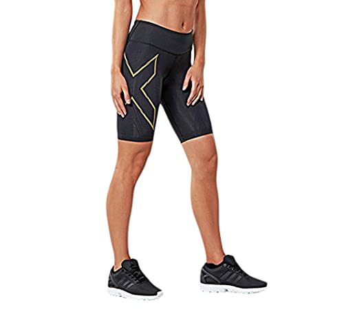 2XU Women's MCS Run Compression Short, Black/Nero Reflective, M