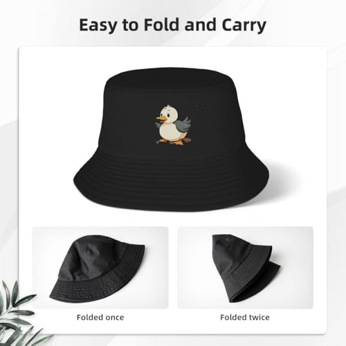 Minimalist Duck Cartoon Multicolor Gradient Cap - Lightweight Polyester Adjustable3