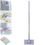 Generic Automatic Cloth Changing Mini Mop, 360Rotating Head, Push-Pull Handle, Purple, 16*8*71cm, Floor, Plastic Head & Handle, Mop