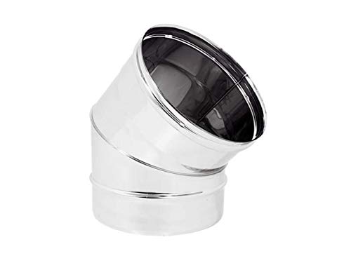 Gomito curva acciaio inox 250mm 5 decimi AISI 304 (45 gradi)