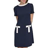 crepe dress definition Eigenschaften: Kleid, kurze Ärmel, Scuba-Crêpe-Stoff, Logo-Emaille-Taschen-Druckknöpfe