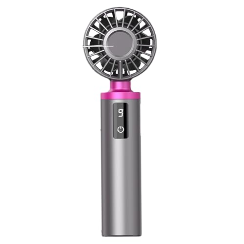 Genérico Ventilador Personal - Pantalla Digital Carga USB 9 Velocidades,Ventilador Personal Eléctrico | Para Acampada Picnic Playa Senderismo Desplazamientos Actividades Al Aire Libre Hombres Mujeres
