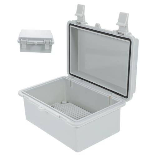 POPETPOP Caja Eléctrica para Exteriores con Tapa Abatible y Placa de Montaje Resistente y Aislamiento Eléctrico para Proyectos Electrónicos y Cableado Seguro