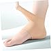PartyKindom 2pairs Silicone Heel Support Cushions Moisturizing Protective Covers for Cracked Heels Ankle Compression Socks for Sports and Unisex Skin Tone Washable and Reusable