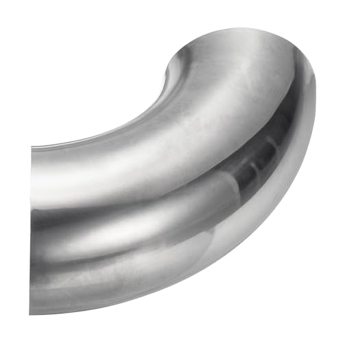 PATIKIL 4 Stück Edelstahl Rohrbogen 90 Grad Bogen, 45mm OD Stahl Auspuffbogen Auspuffrohrverbinder Edelstahlbogen 304 Edelstahl Rohr für Auspuffrohr Treppengeländer Auto HVAC