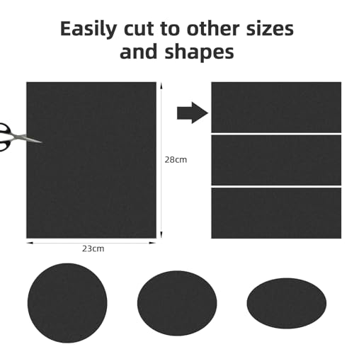 Carehabi Schleifpapier Set, Schmirgelpapier 60 80 120 150 180 240 320 400 600 Nass und Trocken Sandpaper für Auto, Holzmöbel, Metall, Stein, Lack, Glas, 23 x 28 cm (18 Stück）