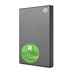 Seagate One Touch Portable External Hard Disk Drive with Data Recovery Services, 1TB, Grey