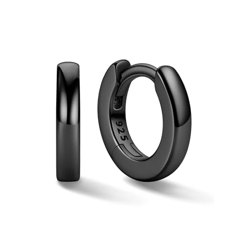 ChicSilver 925 Sterling Silver Huggie Hoop Earrings Small Hoop Earrings for Women Hypoallergenic Silver Huggie Earring Cartilage Earrings for Women (6/8/10/12/14/16/18/20MM) 6MM (cartilage)