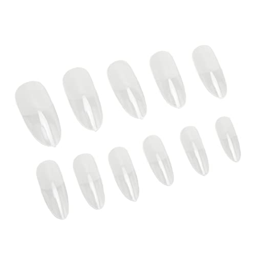 Fake Nails,550pcs Ultrathin Seamless Semi Scrub Nail Tips Clear Acrylic Nails Full Cover Artificial