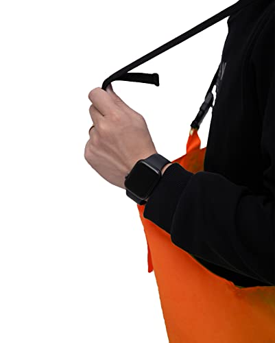 Rainrider Rain Bib Pants For Men Women Waterproof Overall Hi-Vis Safety Fishing Rain Gear Reflective Workwear With Pocket(Orange,2Xl) #TOP3