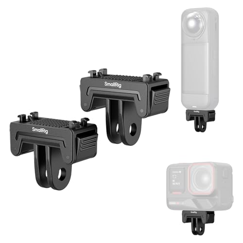 SMALLRIG Quick Release Mount Adapter for Insta360 X5 / X4 Air/Ace Pro 2 / Ace Pro/Ace Adapter with 2 Prong Mount for Tripods Selfie Sticks Vlogging Accessories (2 PCS) - 6303