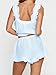 Sotimoon Womens Ruffle Short Set 2 Piece Outfits Fashion Summer Sleeveless Top and Shorts Cozy Pajama Sets