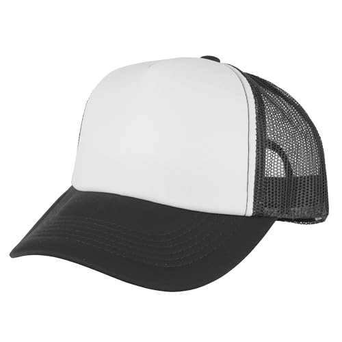 Image of Gelante 12 Pcs Sublimation Blank Trucker Hats - 5 Panel Mesh Snapback Baseball Cap Bulk