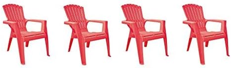 Adams Patio Furniture 8460-26-3731 Cherry Red Kids Chair (Pack of 1)