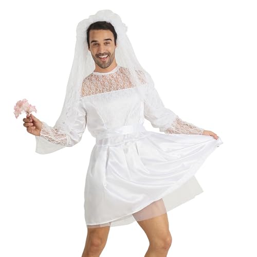 Costume de mariée amusant 3 pièces homme déguisement enterrement vie de célibataire