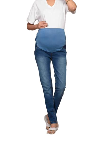 Mama & BebeMama and Bebe Womens Maternity Denim Pant, with Stretchable Fabric Best for Pregnant Ladies