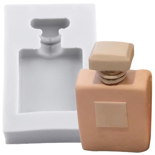 MINFEIDMS Stampi in silicone per bottiglie di profumo per decorare torte di zucchero, cupcake, pasta di gomma, caramelle, argilla polimerica