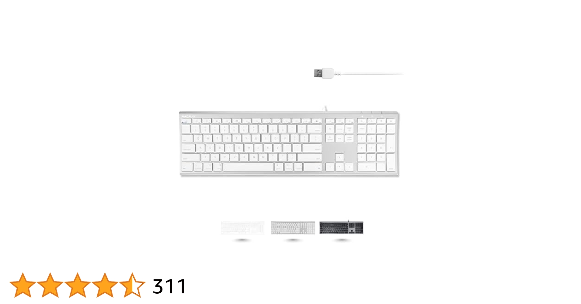 Amazon | MACALLY Mac/Windows用キーボード、 有線、スリム、 省