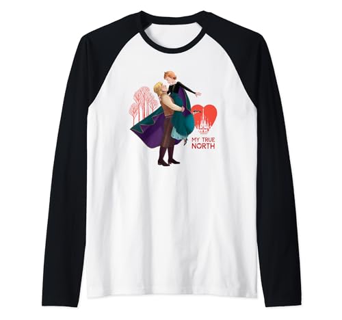 Photo de Disney Frozen Valentine's Day Kristoff & Anna, My True North Manche Raglan