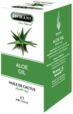 Hemani Aloe Oil 30ml (1 Fl Oz) - 100% Pure Cold Pressed | Soothing & Hydrating