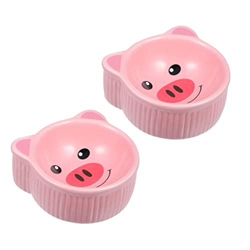 Mipcase Non-Slip Ceramic Pet Bowl Set Hamster Feeder Large Capacity for Water Food Storage