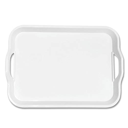 Image of Milton Orient Large Melamine Tray, White (20.5 inch X 14.9 inch)