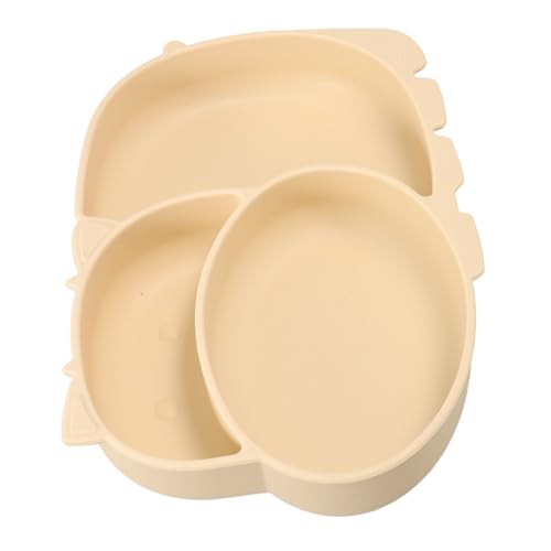 OFFSCH Plato Infantil con Ventosa de Silicona Alimenticio Dividido y Anticaídas Plato para Seguro y Fácil de Limpiar para Comidas y Aperitivos Niña
