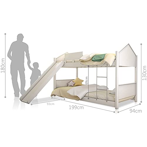 Beliche Montessoriana Casa Branco Neve com Escorregador