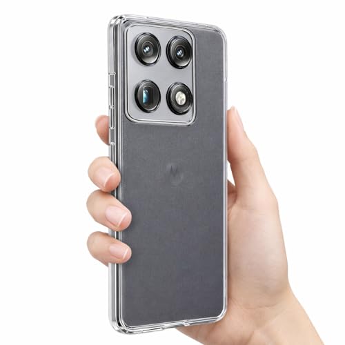 Image of Amazon Brand - Solimo Mobile Cover Compatible with Motorola Signature 5G (Soft & Shockproof Back Case with inbuilt Cushioned Edges), Clear