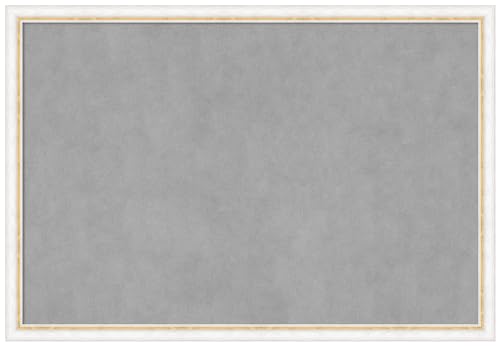 Amanti Art White Framed Magnetic Board, 38x26, Modern Office Decor