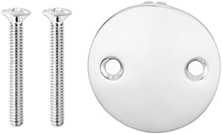 Universal Bathtub 2-Hole Overflow Face Plate Brass Construction (Chrome)