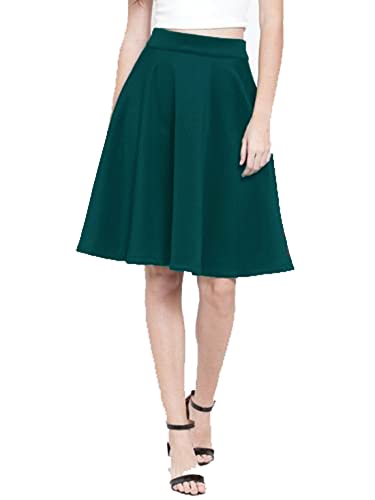 Image of Women's Flared Knee Length Skirt (XS-26, S-28, M-30, L-32, XL- 34, XXL-36 INCHES)